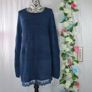 NEW DIRECTIONS Knit Tunic Sweater Top NWT Size Large